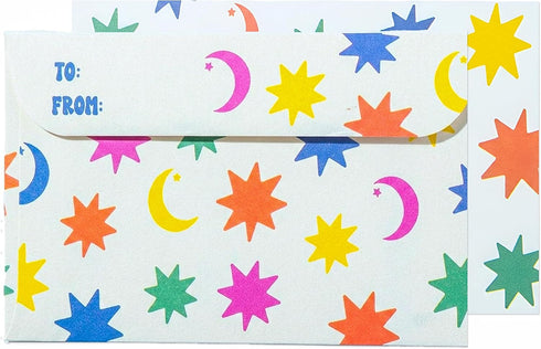 The Ramadan Edit Set 5 6.5 3.625 Inches Eid Mubarak Money Envelopes Eidee Cash Envelopes with Crescent Moon & Star