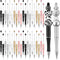 Crtiin 50 Pcs Plastic Beadable Pen, Bulk Shaft Ink Ballpoint Pens for DIY Making Gift Office Supplies