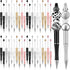 Crtiin 50 Pcs Plastic Beadable Pen, Bulk Shaft Ink Ballpoint Pens for DIY Making Gift Office Supplies