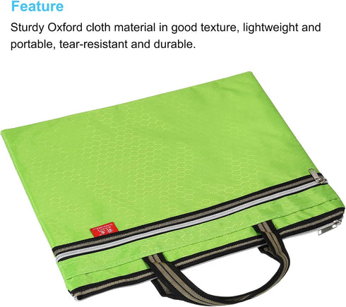 PATIKIL Waterproof Zipper File Bag, Documents Storage Zip Pouch for Office Travel, Green