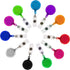 Tupalizy 11 Colored Plastic Retractable Badge Pull Reels with Belt Clip for ID Card Holders, 11 Pack