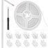 RGBZONE 10pcs 2-Pin 8mm LED Strip to Wire Connectors and 10m/32.8ft 2 Pin Extension Wire for Single Color LED Strip