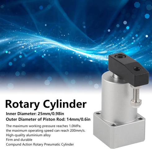 Hilitand Rotary Air Pneumatic Cylinder, 90 Degree Angle Compound Action Type (ACK25-90R)