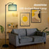 Shade,E26 BoostArea Floor Lamp for Living Room,LED Arched Floor Lamp,Tall Modern Standing Lamp with Green Linen Socket