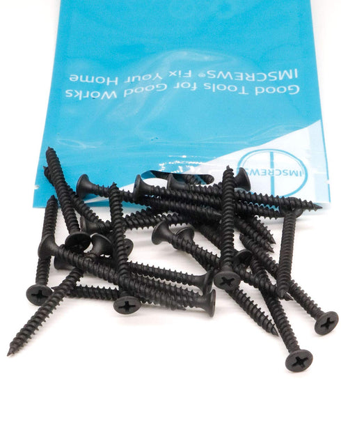 50pcs #8 x 1-3/4" Flat Head Phillips Drywall Screws, Fine Thread Sharp Point Wood Screw, Carbon Steel 1022A