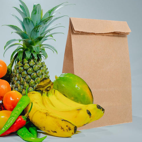 60g 3# 100pcs Packaging SOLUSTRE Kraft Paper Bread Bags Small Size Thin Portable Bakery Treat Bags for Household Cookie
