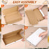 AmazingSpark 50 14 7 1.5 Inch Pcs Pizza Boxes x x White Flatbread Box Sturdy Corrugated Rectangular Take out Baking