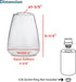 Aspen Creative 23524-60-1, 5" 6-1/4" Clear Glass Shade for Lighting Fixture, Pendant, Vanity, Wall Light, Size: D x H