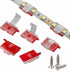 Threetwofour 100 Pack Double Installation LED Strip Light Mounting Bracket Self Adhesive LED