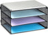 DALTACK 3 Tier Letter Tray Paper Organizer, Mesh Metal Desk File Organizer for Home & Office, Black