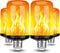 Y-Stop LED Flame Light Bulbs, E26 Base Fire Bulb for Halloween, Christmas, Party, Indoor/Outdoor Decor, 4 Modes (4 Pack)