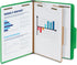 Blue Summit Supplies Classification Folders, 1-Divider, Letter Size, Green, 10 Pack with 2 Inch Tyvek Expansions