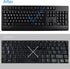 2 Pack Universal Russian Keyboard Stickers Transparent Background, Transparent Background with Blue Lettering