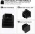 30pcs 15x15mm PRETYZOOM Thickened Black Square Plastic End Caps Tubing Plugs Chair Glide Inserts for Furniture Legs
