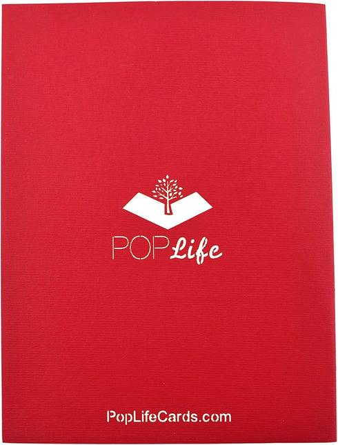 PopLife Fire Engine 3D Pop Up Card - Happy Anniversary, Birthday, Retirement Gift for Dad, Son, Brother, Grandfather,