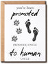 EdgarGifts You've Been Promoted Card - Dog Uncle To Human Uncle Card -