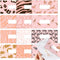 SOUL MAMA A6 Cash Envelopes for Budgeting Binder - 12 Pcs Pink Safari Themed Inserts & Money Saving Envelopes