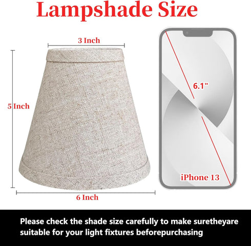 Bulb, 3x6x5 Inch, Set 2 (2 Pack) Double Mini Small Brown Barrel Lamp Shades Clip On TOOTOO STAR Barrel Fabric Lampshade