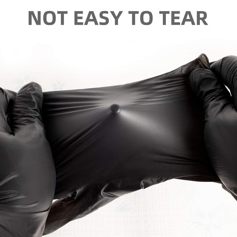 Disposable Medical Black Vinyl Exam Gloves, Latex-Free & Powder-Free, 100PCS (BK-Medium)