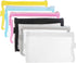 Zipper Files Bag, Breathable Transparent Mesh Document Pocket Pouch for Office School Supplies, White, A5
