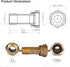 Midline Valve XND1011-OM Brass Water Meter Coupling Adapter - Pipe Fitting with Nut and Gasket