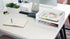 Victor Pure White Desk Tray, 3.3" x 13" x 10.6"
