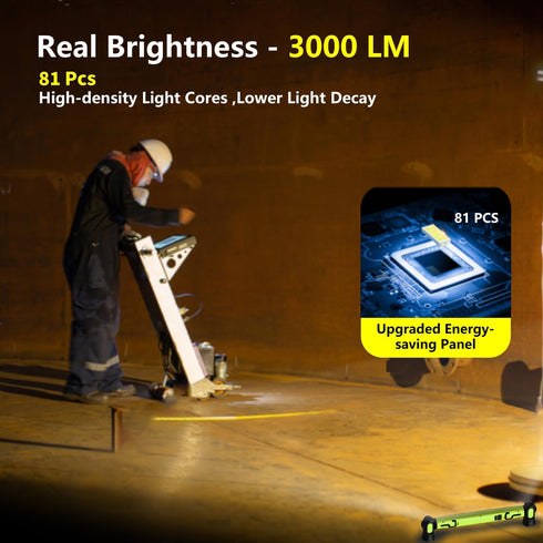 MechaniLite 3000LM 5200mAh Under Hood Work Light Bar, LED Magnetic Light Bar with Hooks, Cordless Rechargeable Hood
