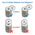 LOVIMAG 60 lbs Neodymium Cup Magnets, Industrial Strength Round Base Rare Earth Magnets, Pack of 12 with Heavy Duty