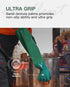 PACIFIC PPE 26" Rubber Gloves Chemical Resistant PVC Reusable Heavy Duty Waterproof Gloves with Cotton Liner Anti-skid,