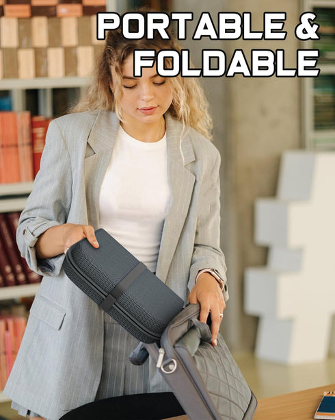 WISIMMALL 14.5" 10.5" Gel Seat Cushion, Portable Travel Cushion for Long Sitting, Thick & Foldable, x Large Size Chair