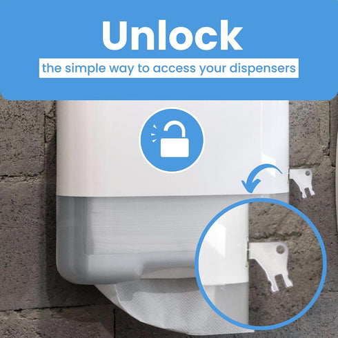 Gadgetime USA (Pack 1) Paper Towel Dispenser Key - Universal Key fits Georgia Pacific Models - Dispenser Keys with Hole