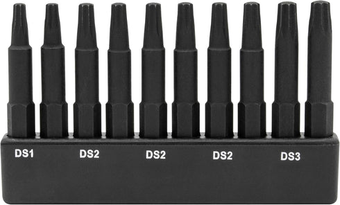 Double Square 8 Point Star Bit Set, Premium S2 Steel 2 Inch with Storage Bit Holder