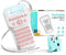 Rechargeable Pink Label Maker with Tape, Bluetooth Labeler Machine LM1600, Backlit Screen, Easy to Use, Inkless