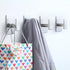 (4-Pack) Adhesive Towel Hooks, Square Stainless Steel Wall Hooks for Bathroom, Kitchen, Hanging Hats, Coats