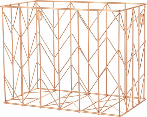 Y YOMA 1 Pack Rose Gold Hanging File Folder Organizer, Letter Size Metal File Kit for Desk Home Office Classroom
