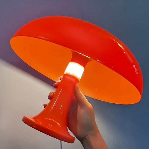 Dimmable 3 Mushroom Lamp Orange Mushroom Table Lamp with Lighting Modes, Charging LED Desk Lamp for Women's Gift Home
