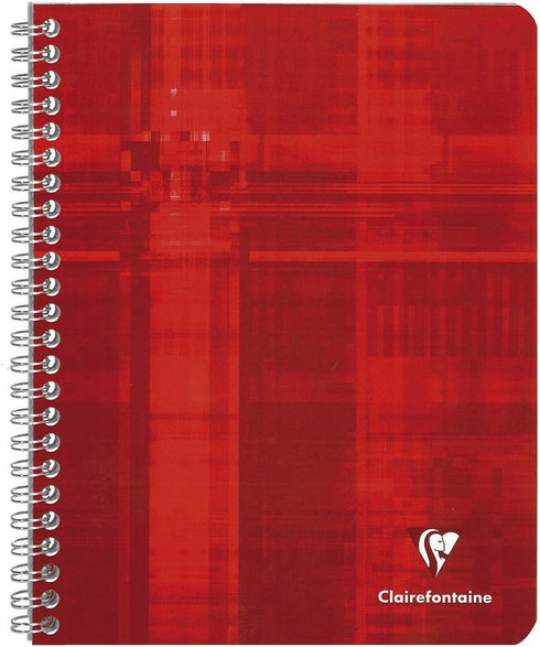 Clairefontaine Wirebound Notebook - Ruled w/margin 60 sheets - 6 1/2 x 8 1/4 - Sold Individually (Assorted Cover Color Chosen at Random) by Clairefontaine