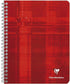 Clairefontaine Wirebound Notebook - Ruled w/margin 60 sheets - 6 1/2 x 8 1/4 - Sold Individually (Assorted Cover Color Chosen at Random) by Clairefontaine