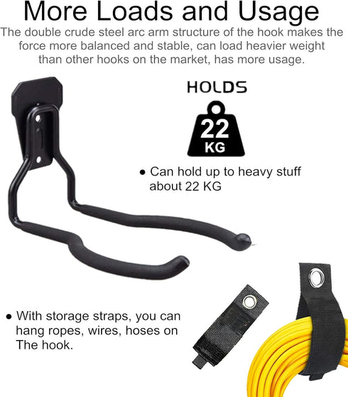 String Trimmer Hanger Bracket, Garden Lawn Trimmer Wall Mount, Heavy Duty Weed Eater Rack for Garage