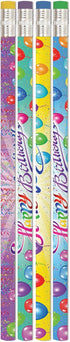 Musgrave Pencil Company Happy Birthday Rainbow Pencil - Pack of 12