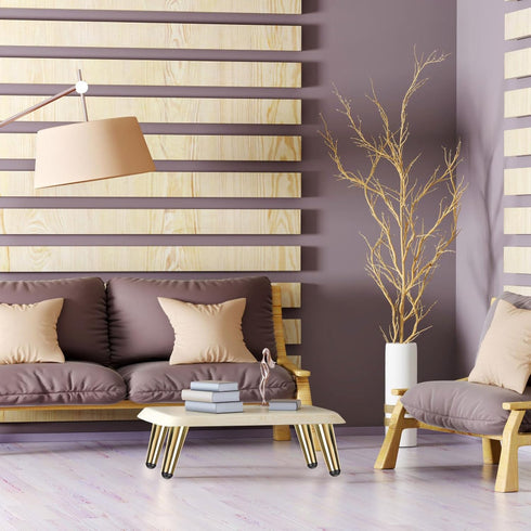 4pcs 10cm PRETYZOOM Metal Furniture Legs Decorative Replacement Sofa Cabinet Legs Gold Tapered Design for Coffee Table