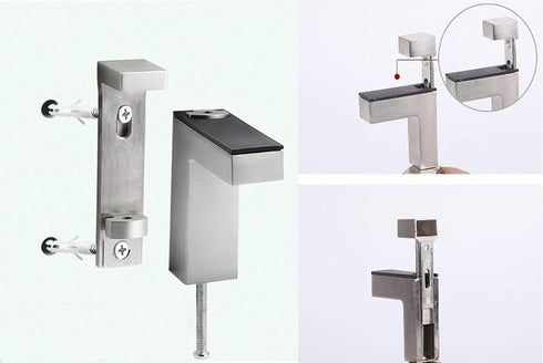 Tiberham 3-30mm (Pack 2) Adjustable Wood/Glass Shelf Bracket, Zinc Alloy Polished Chrome Shelf Support Clamp Corner