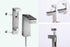 Tiberham 3-30mm (Pack 2) Adjustable Wood/Glass Shelf Bracket, Zinc Alloy Polished Chrome Shelf Support Clamp Corner