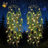 HSBMTBDBF Solar Hanging Garden Lights, 66 LED Artificial Willow Leaf Solar String Lights