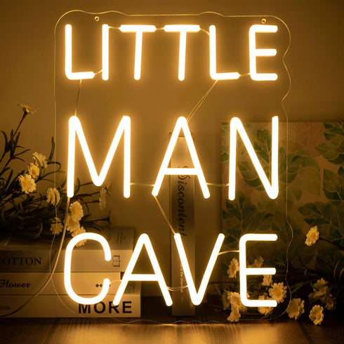 Little Man Cave Neon Sign Dimmable Neon Signs for Wall Decor Inspirational