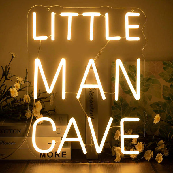 Little Man Cave Neon Sign Dimmable Neon Signs for Wall Decor Inspirational
