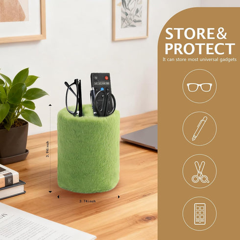 Qian Qian You Eyeglass Holder for Nightstand,Anti-scratch Plush Eyeglass Stand Glasses Holders for Office Desk
