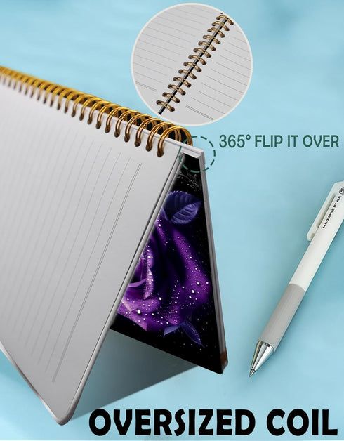 Cute A5 Spiral Journal Notebook for Women, 6"x 8.4", 120 Pages Lined, Premium Thick Paper, Perfect for School Gifts
