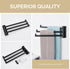 Swivel Hand Towel Holder - 3 Bars Angle Simple 304 Stainless Steel Towel Rack, Folding Wall Mount Matte Black