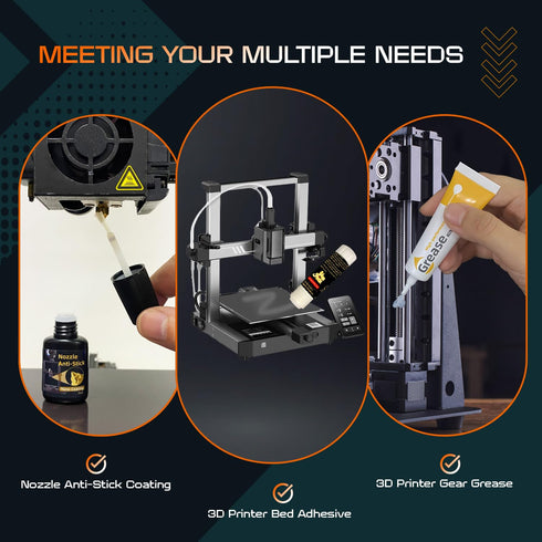 AEORUM 3D 3D 3D Nozzle 3D (6-Piece Set) Essential Printing Accessories Kit Includes Printer Glue Sticks Adhesive